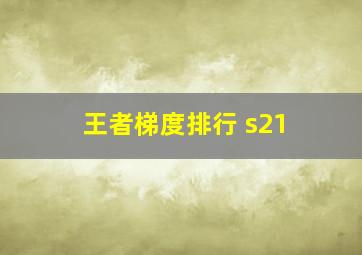 王者梯度排行 s21